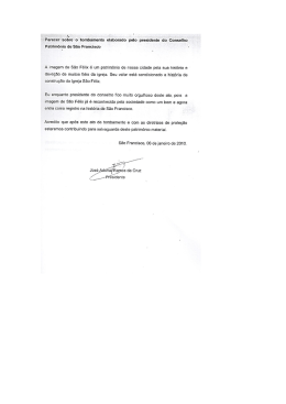 Parecer sobre o tombamento elaborado pelo presidente do
