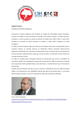 Eugénio Fonseca Presidente da Cáritas Portuguesa