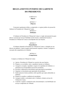 regulamento interno do gabinete do presidente