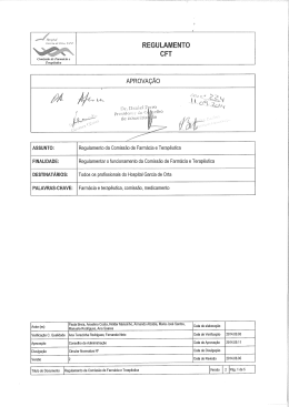 Presidente CQSD - Hospital Garcia de Orta