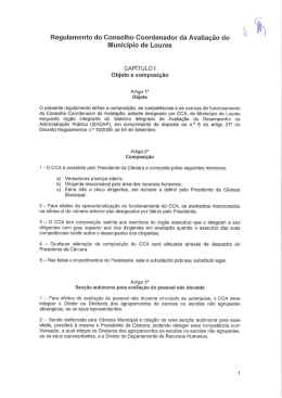 Regulamento do Conselho Coordenador da Avaliação