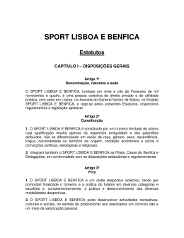 Estatutos - Sport Lisboa e Benfica