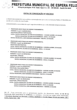 PRE&Iacute;`&Eacute;`T-EITURA MUNICIPAL DE ESPER FELIZ:I