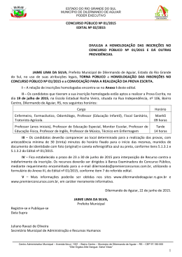 1 concurso público nº 01/2015 edital nº 02/2015 divulga a