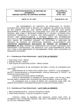 RELAT AUDIT 001/2011 - Contratação por Prazo Determinado