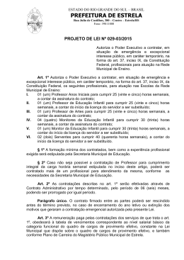 Projeto de Lei n° 029-03/2015