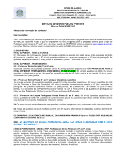 ESTADO DE ALAGOAS PREFEITURA MUNICIPAL DE CORURIPE