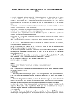 RESOLU&Ccedil;&Atilde;O DE DIRETORIA COLEGIADA - RDC N&ordm;