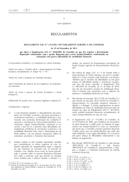 Regulamento (UE) n.o 1312/2011 do Parlamento Europeu
