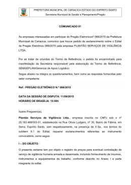 COMUNICADO 01 &Agrave;s empresas interessadas em participar do