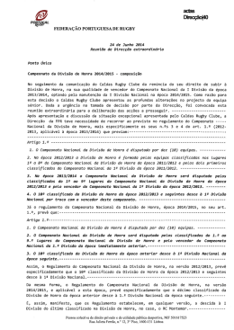 FEDERA&Ccedil;&Atilde;OPORTUGUE&&Agrave;DERUGBY - Federa&ccedil;&atilde;o Portuguesa de