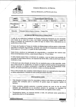 CÁMARA MuNiciPAL DE SINTRA S l N T R A SERVIÇO MUNiOIPAL
