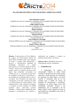 PLANO-PILOTO PISTA MULTIUSO DO CAMPUS DA UFSM