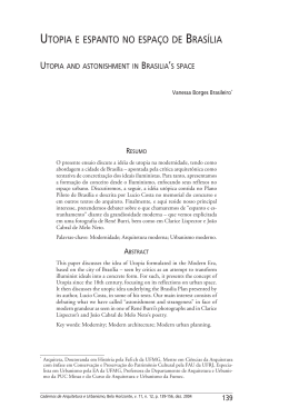 UTOPIA E ESPANTO NO ESPA&Ccedil;O DE BRAS&Iacute;LIA