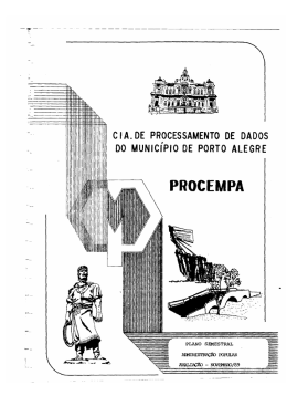 PROCEMPA - Plano Semestral - Avaliacao - Nov 89