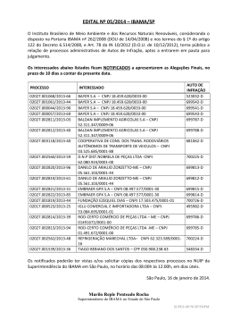 Edital de Notifica&ccedil;&atilde;o 05 - Ibama SP 16-01-2014