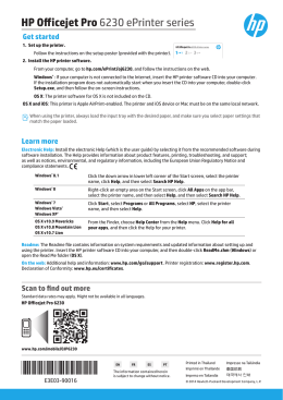 HP Officejet Pro 6230 ePrinter series &ndash; Americas