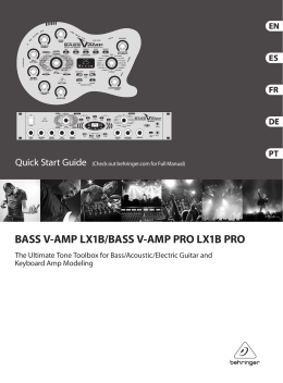 BASS V-AMP LX1B/BASS V-AMP PRO LX1B PRO