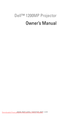 Dell 1200MP User Guide Manual
