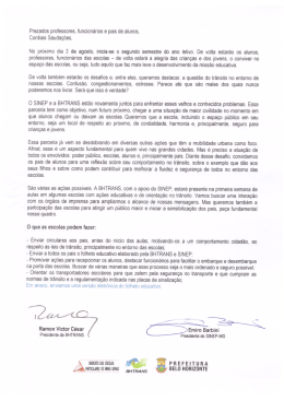 Prezados professores, funcionarios e pais de alunos