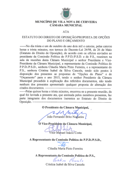 estatuto do direito de oposição/proposta de opções do plano e