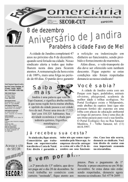 Aniv r&aacute;ri Jandir e so de a - SECOR - Sindicato dos Comerci&aacute;rios de