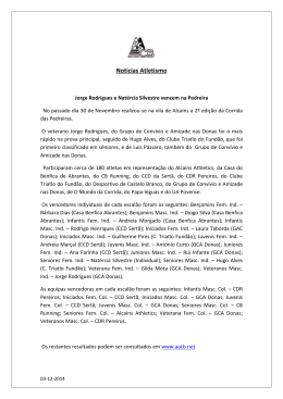 Notícias de 2014-12-03 - Associação de Atletismo de Castelo Branco