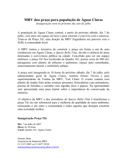 MRV doa praça para população de Águas Claras