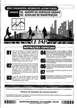 z INSTRUÇÕES EsPEciAis \