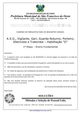 CONCURSO PÚBLICO MUNICIPAL