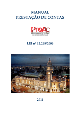 manual prestação de contas - Secretaria de Estado da Cultura