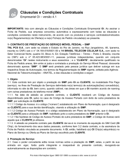 Cl&aacute;usulas e Condi&ccedil;&otilde;es Contratuais