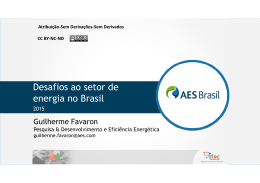 Desafios ao setor de energia no Brasil
