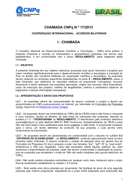 chamada - Plataforma Lattes