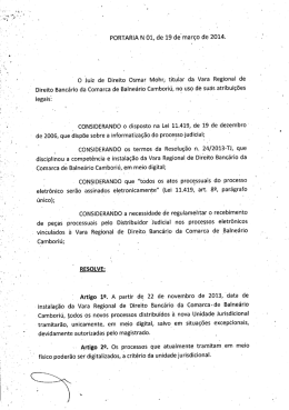 PORTARIA N 01, de 19 de`março de 2014. - OAB-BC