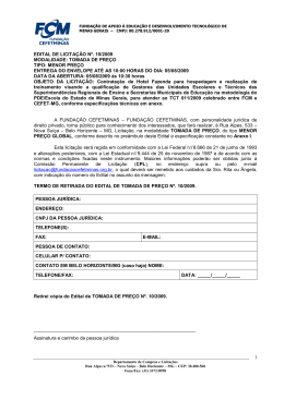1 edital de licita&ccedil;&atilde;o n&ordm;. 10/2009 modalidade: tomada de pre&ccedil;o tipo