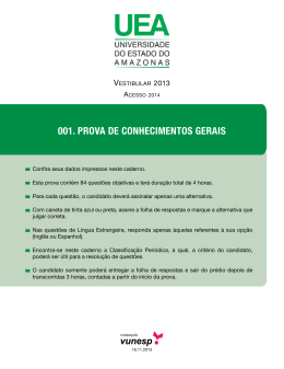 001. PROVA DE CONHECIMENTOS GERAIS