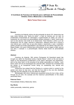 O Contributo de Francisco de Holanda para a defini&ccedil;&atilde;o de