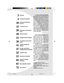 2 As Li&ccedil;&otilde;es da Escola Sabati- na, programa de estudo