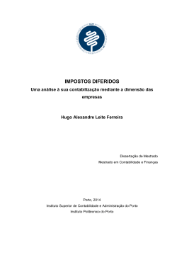 IMPOSTOS DIFERIDOS - Repositório Científico do Instituto