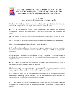 Regulamento Geral da P&oacute;s-Gradua&ccedil;&atilde;o Stricto Sensu
