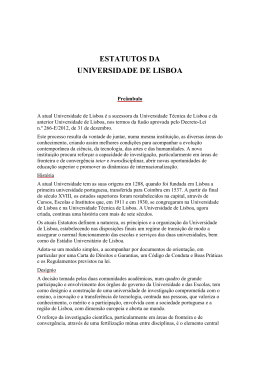 estatutos da universidade de lisboa - Instituto Superior de Economia