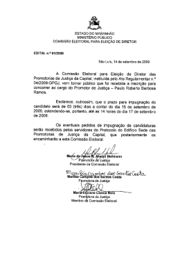 ESTADO DO MARANH&Atilde;O MINISTERIO PUBLICO coMiss&Atilde;O