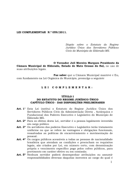 Estatuto do Funcionario P&uacute;blico de Eldorado
