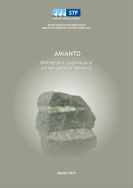 Amianto agosto 2012 - Supremo Tribunal Federal