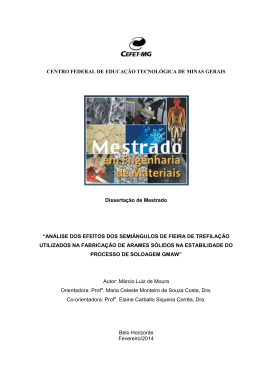 Processabilidade &ndash; Processo de Fabrica&ccedil;&atilde;o de Arames para Soldas