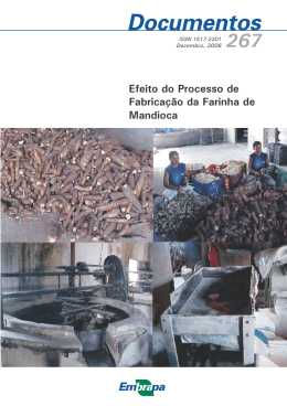 Efeito do Processo de Fabricação da Farinha de Mandioca