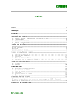 Fabrica&ccedil;&atilde;o do cimento