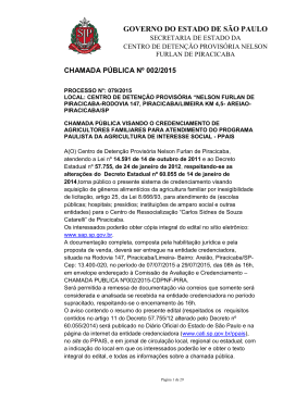 CDP de Piracicaba - Secretaria da Administração Penitenciaria