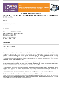 PROMOVENDO A COMUNICAÇÃO E A CIDADANIA
